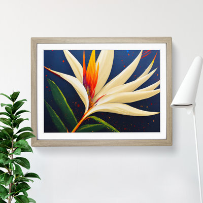 Bird Of Paradise Flower Splash - Single Picture Frame Print