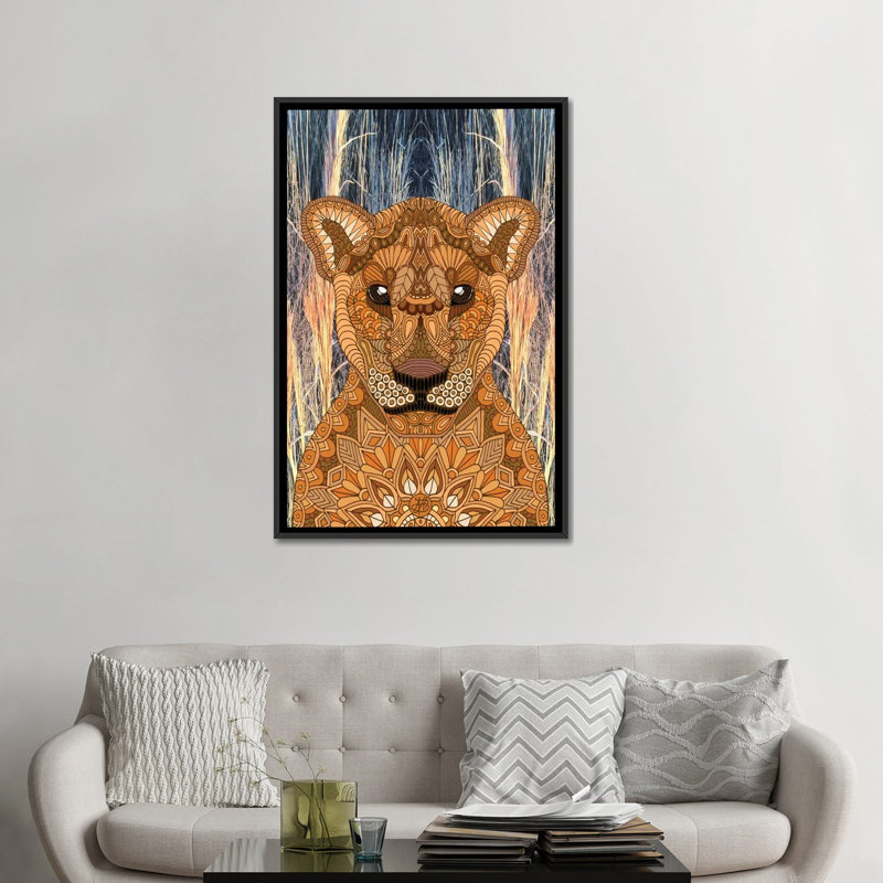 « maman », impression sur toile tendue, H 48 po x l 32 po x P 1,5 po, Toile avec cadre noir, Pas de tapis