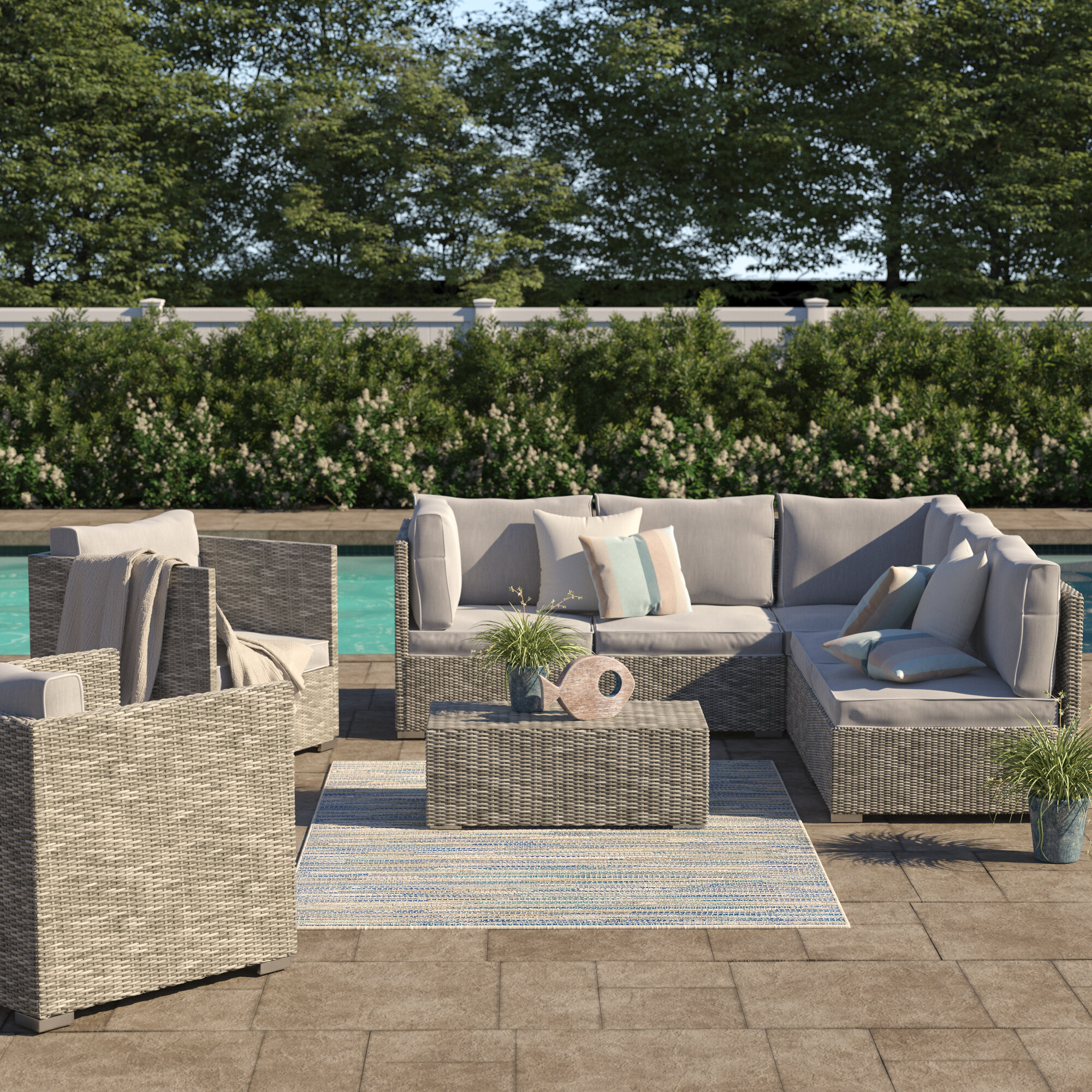 Modway Repose 8 Piece Outdoor Patio Sectional Set | Wayfair