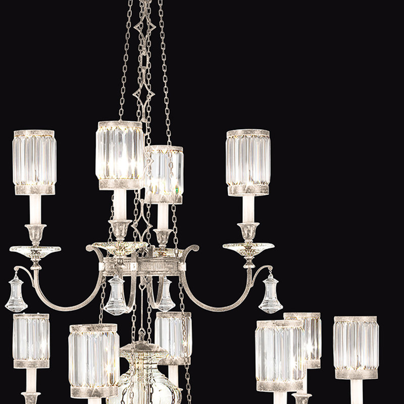 Eaton Place 12 - Light Chandelier, Silver Leaf