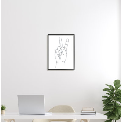 " Hand With Peace Sign "