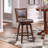 Angelija Swivel Upholstered Counter Stool with Solid Wood Frame-24834187-41671376