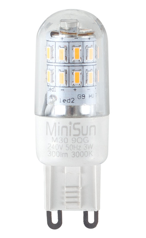 Sunseri 3W G9 LED Light Bulb, Warm White