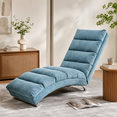 Modern Sofa Linen Chaise Lounge Indoor Chair, Long Lounger For Office Or Living Room