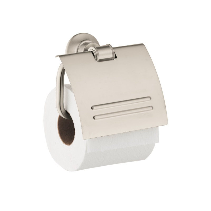 AXOR Montreux Toilet Paper Holder with Cover, Polished Nickel