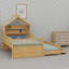 Lit Modern House avec couchette et éléments en tissu-879604361-879604364