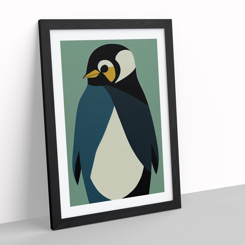 Penguin No.4 - Print, canvas/paper, White, 36cm H x 27cm W
