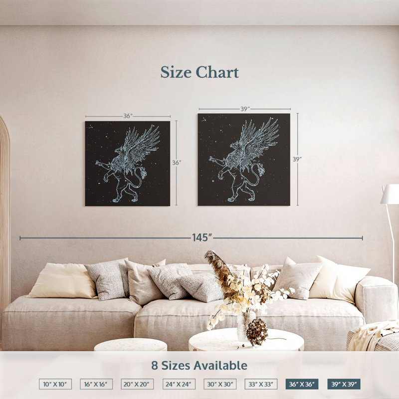 Crowle Gryphon Constellation, 39" H x 39" W