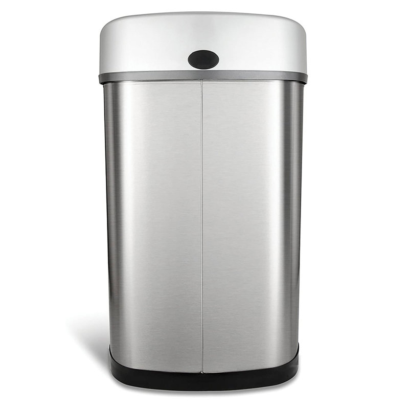 Poubelle à capteur de mouvement en acier inoxydable 13,2 gallons