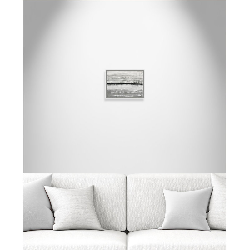 «Card Horizon Nightfall - Floater Frame», reproduction d'art sur toile, Cadre blanc, H 12 po x l 16 po x P 2 po