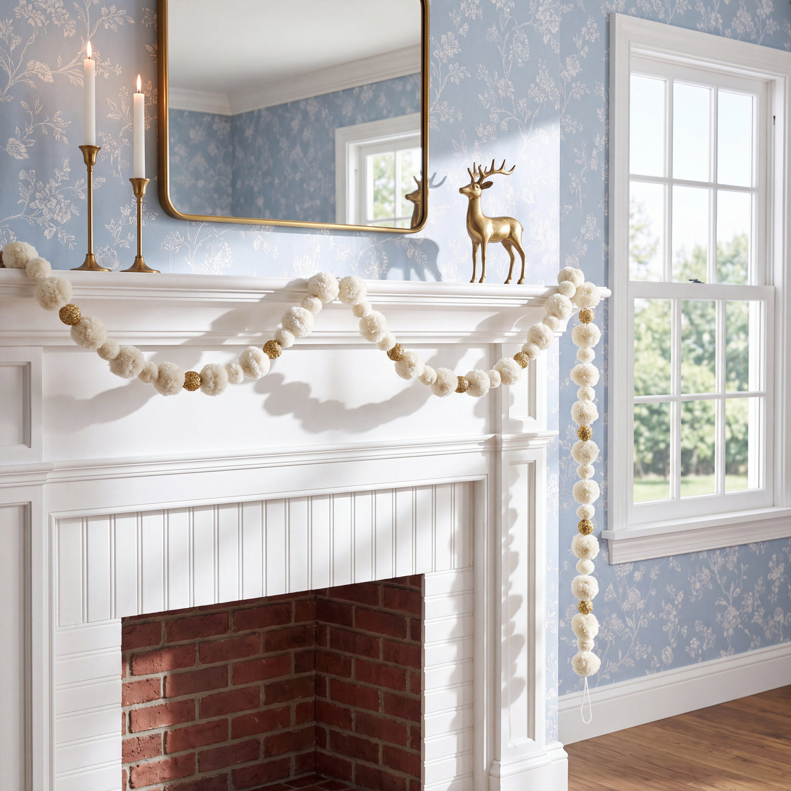 72" Pom Pom Christmas Garland