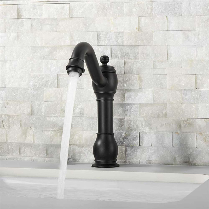 Robinet sans contact noir mat Fontana