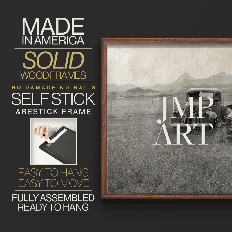 For Sale -Framed Print - Restickable, Walnut, 16" H x 20" W