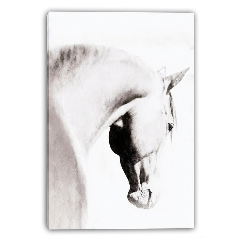 Art mural noir sur toile tendue, L 16 po x H 24 po x P 1,5 po