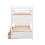 Lit simple superposé en bois avec deux tiroirs-1195358592