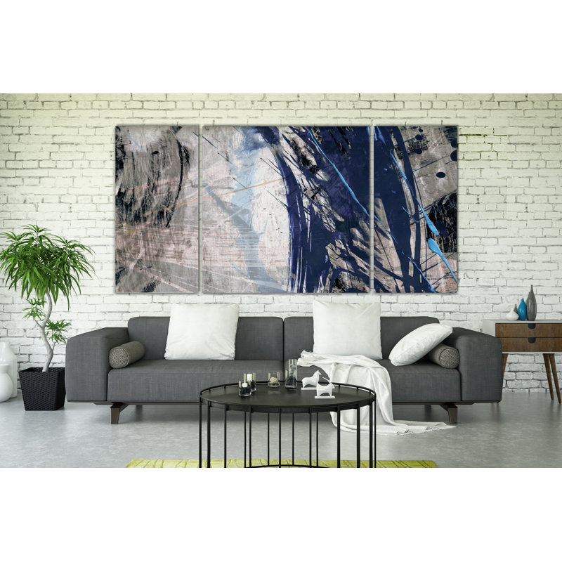 Un « blue noise », reproduction d’image multi-pièces de qualité supérieure sur toile, H 40 po x l 80 po x P 1,5 po