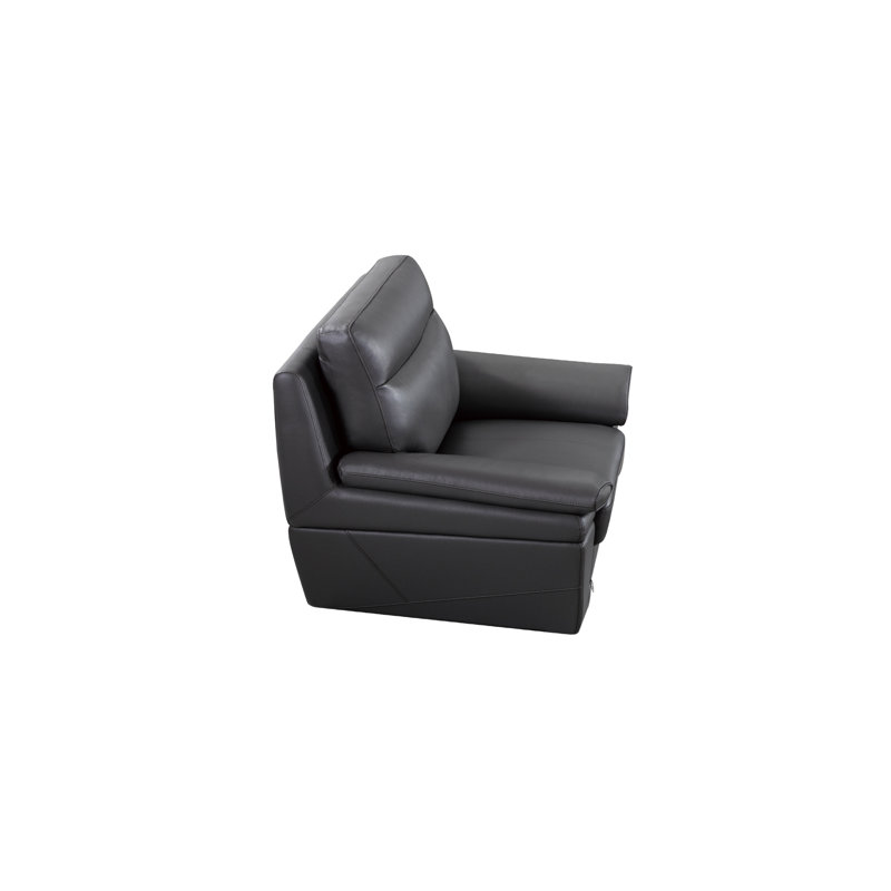 Fauteuil large Navya de 121,92 cm, Faux cuir gris