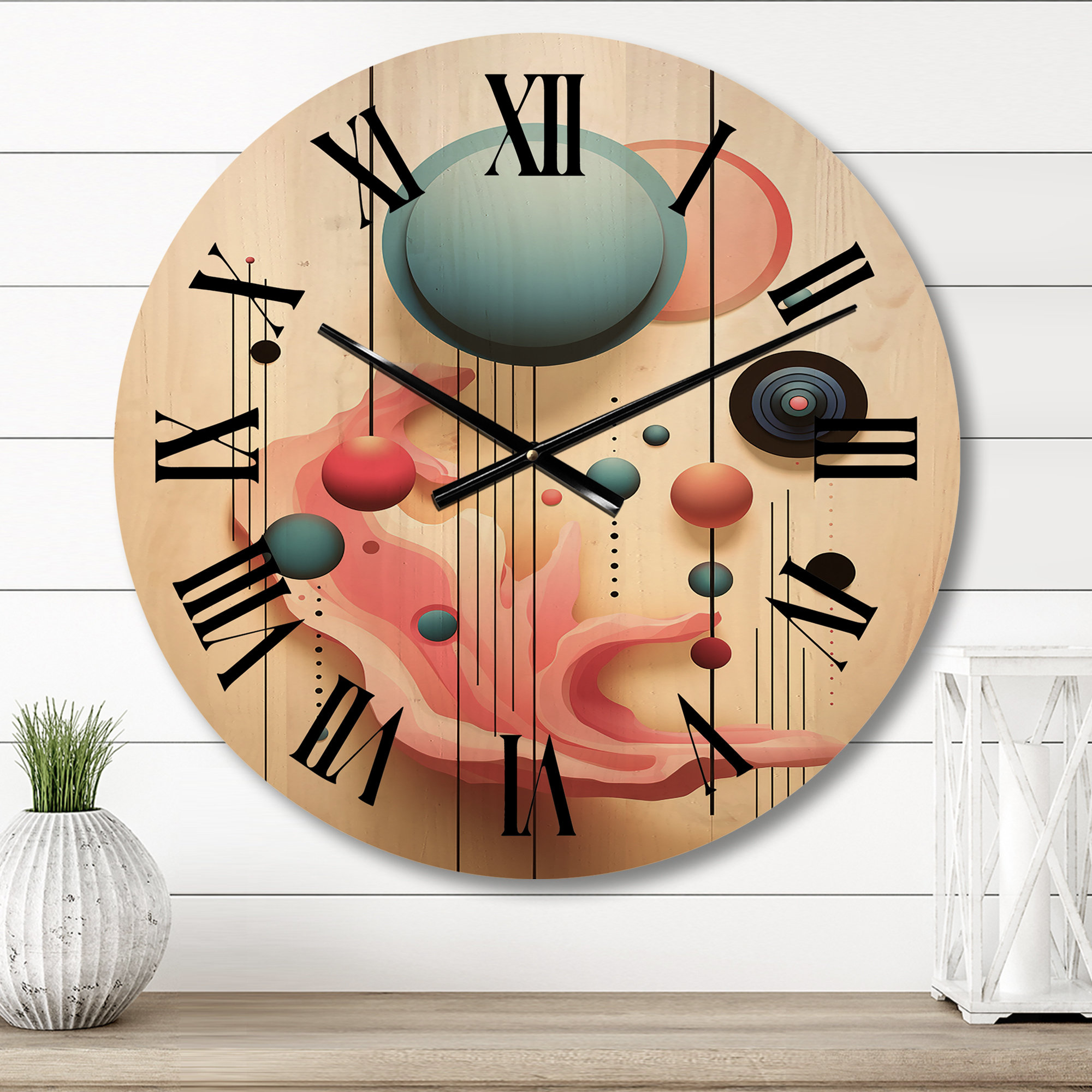 East Urban Home Sasithorn Solid Wood Wall Clock | Wayfair