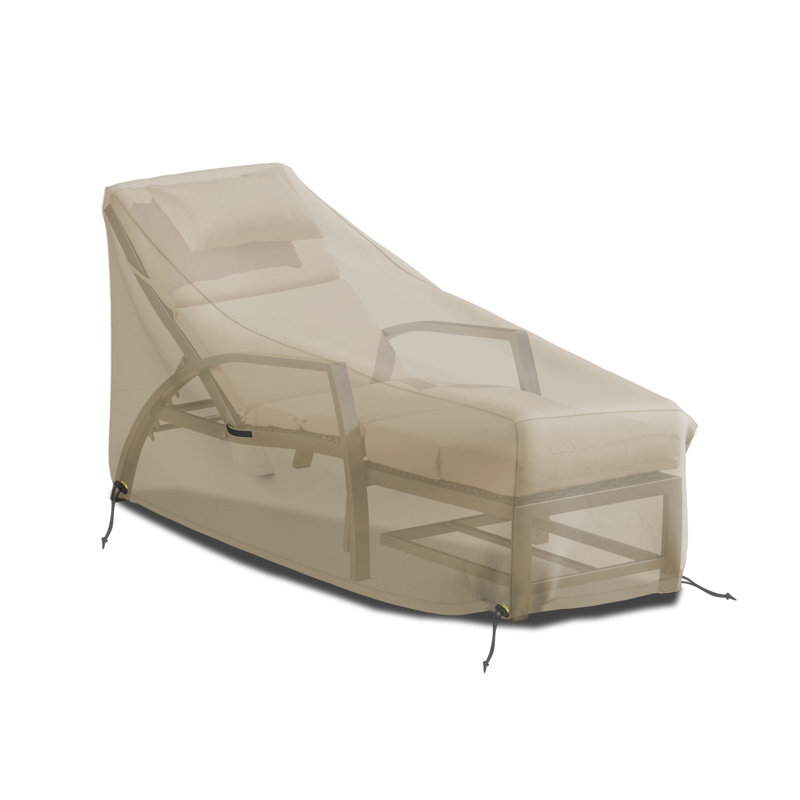 Kibby Water Resistant Outdoor Patio Chaise Lounge Cover, UV Resistant, Fade Resistant Heavy Duty Patio Furniture Cover, Beige