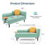 Causeuse moderne Batya avec table d'appoint mobile et assise en mousse confortable-1129445819