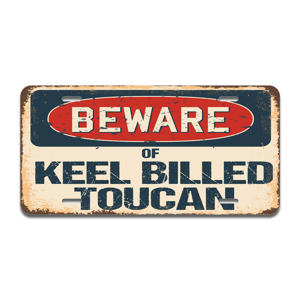 SignMission Beware of Keel Billed Toucan Aluminum Plate Frame | Wayfair