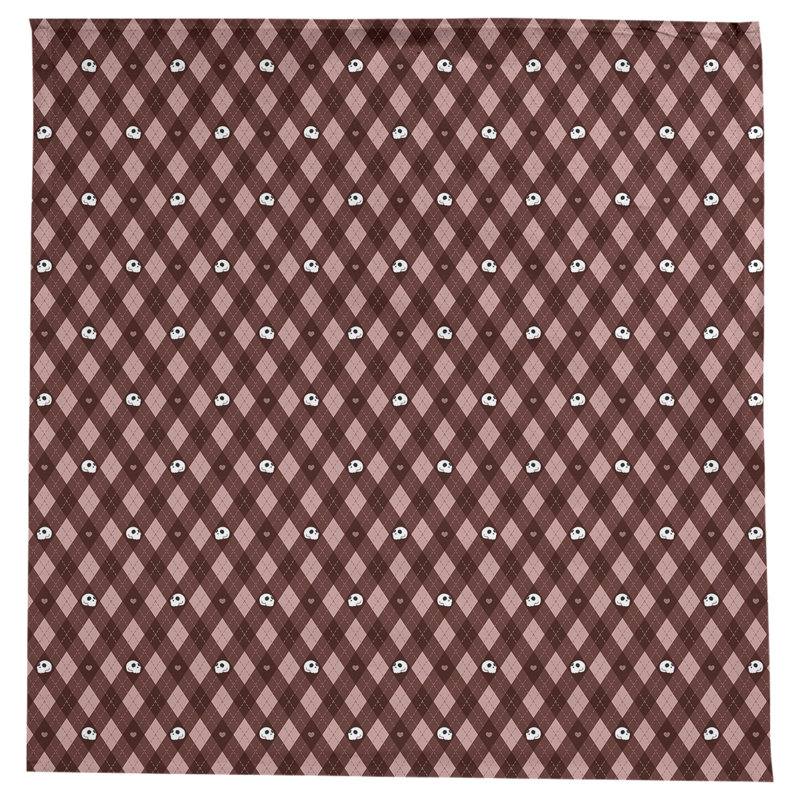 Nappe argyle crânes Avicia, Rouge