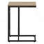 Table d'appoint, en forme de C, bout, côté, collation, stratifié brun, métal noir, contemporain, moderne-77594122
