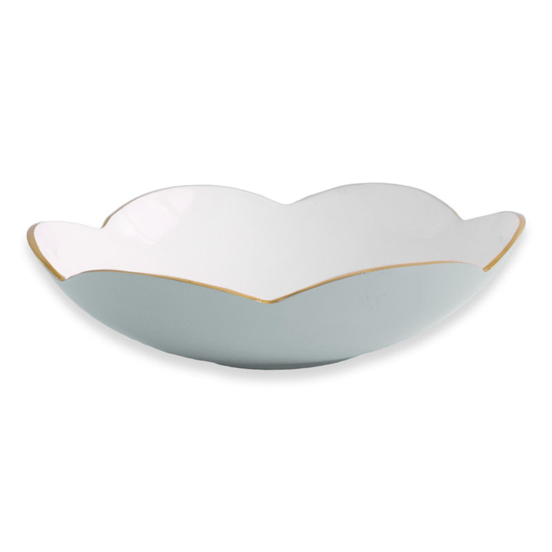 Bol Encanto Amelia, Blanc / Ardoise, 11.75"