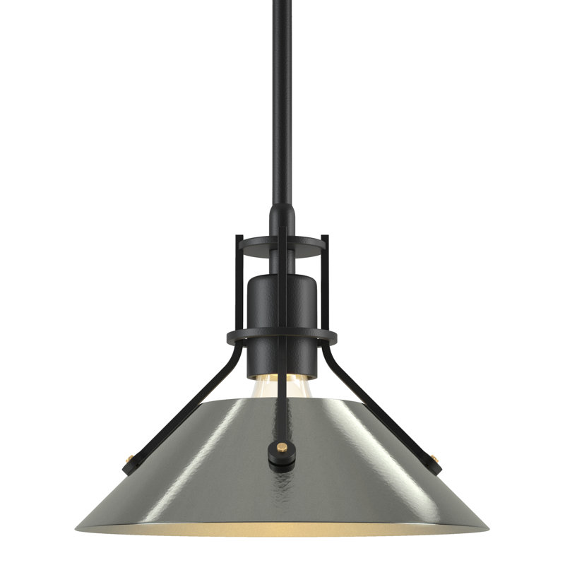 Henry 1 - Light Single Cone Pendant, Black, Sterling