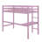 Twin Elevated Wooden Loft Bed, Comprehensively Fitted With Safety Railing, Integrated Desk, And Step Ladder-425410111