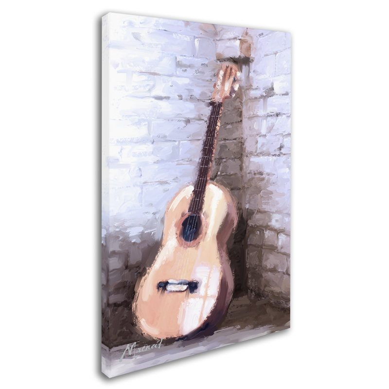 « guitare », impression sur toile, H 19 po x l 12 po x p 2 po