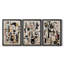 ABSTRACT Series DXI  -Custom Framed  Wrapped Gallery Canvas - 3 Pieces-2122583802