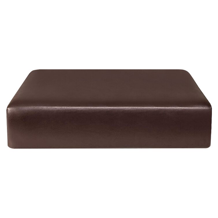 Faux Leather Stretchy Sofa Seat Cushion Cover Chair Couch Loveseat Slipcovers in , 27.5 H x 25 W x 9 D Latitude Run Fabric: Brown