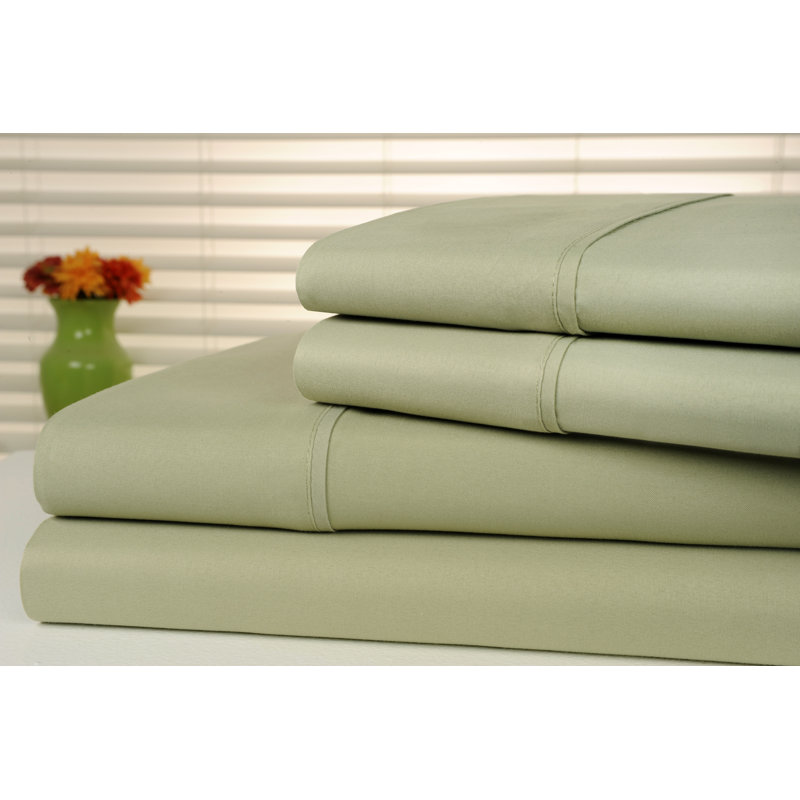 Ensemble de draps en bambou de luxe à densité de tissage 1800 fils 4 pièces, Roi, ISE
