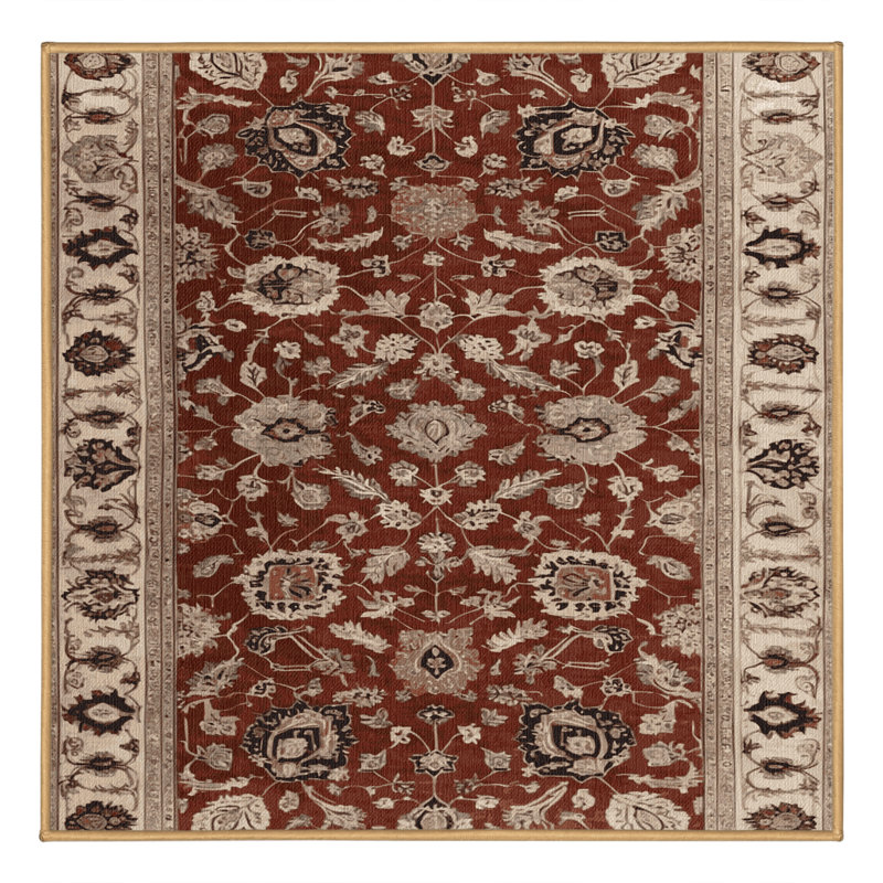 Tapis brun lavable à la machine, Carré 4 pi