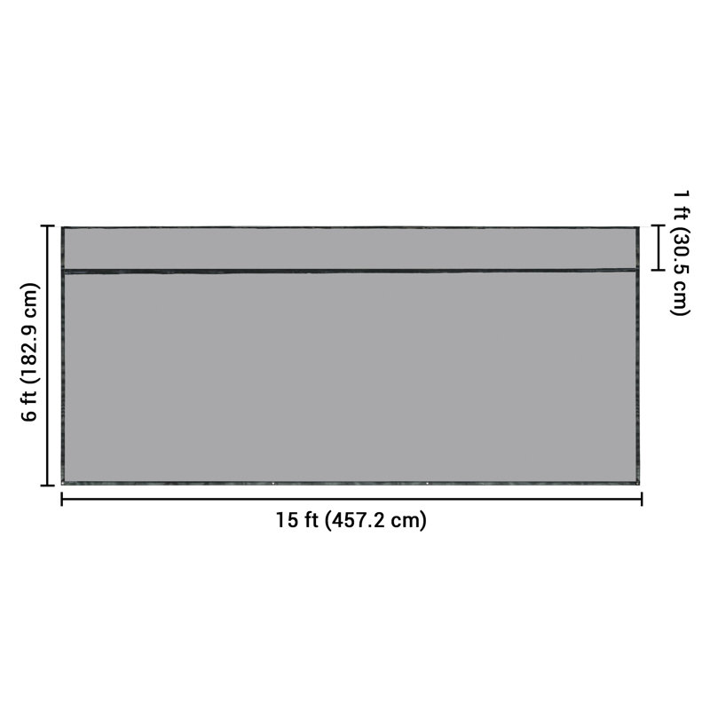 Auvent latéral pour véhicule récréatif en noir, H 72,01 po x l 180 po