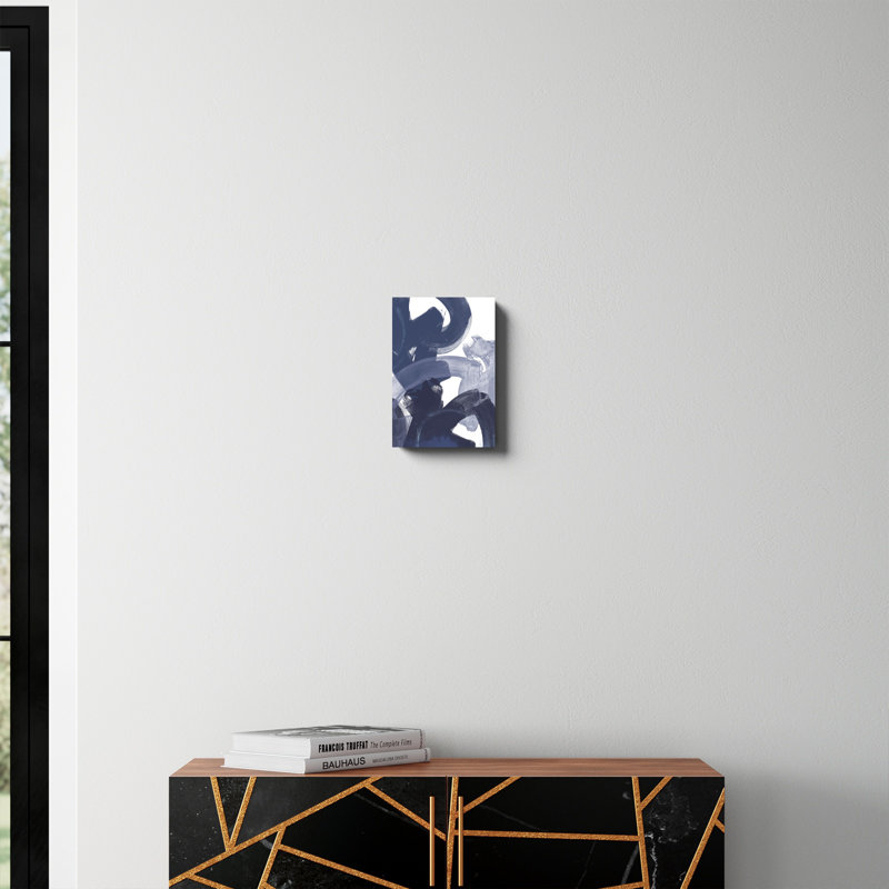 «Blue on Blue I», peinture sur toile, H 12 po x l 8 po, Non, Toile tendue