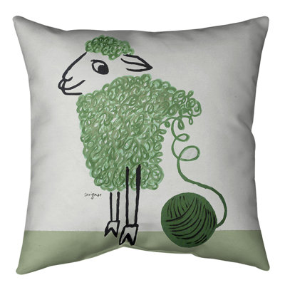 Coussin décoratif à affiche en laine