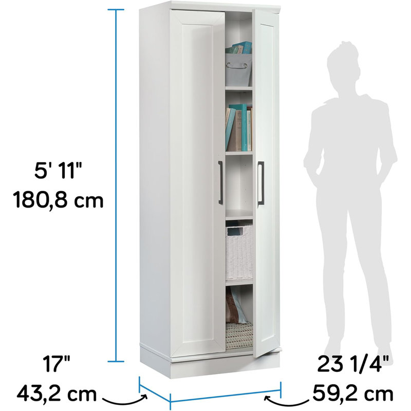 Storage cabinet/pantry in soft white finish for living room bedroom