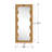 Solid Wood Wavy Right-Angled Rectangular Log-Colored Full-Length Mirror For Living Room