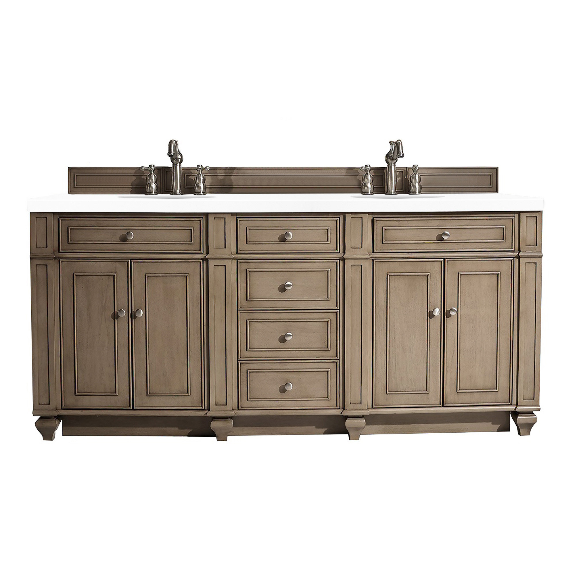 James Martin Furniture Bristol 72 Double Bathroom Vanity Set | Wayfair