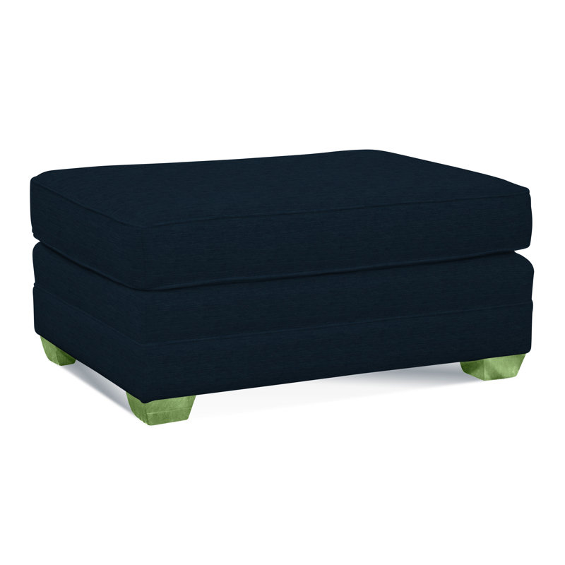 Bedford Ottoman, Brown Geometric, 0456-33, Celery