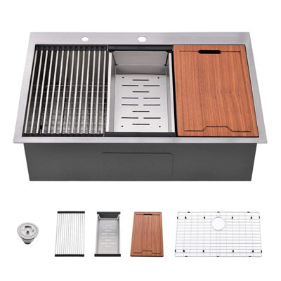 30'' L Single Bowl Stainless Steel Kitchen Sink