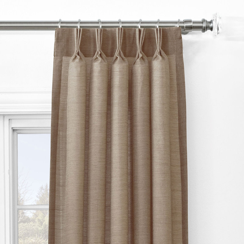 Panneau de rideau simple semi-transparent Pershing, L 20 po x L 108 po, Sable