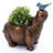 Handmade Hippo Statue Flowerpot Planter