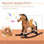 Chaise de cheval à bascule en métal pour enfants avec sons réalistes - /