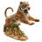 Jungle Cat Leaping Bengal Tiger Statue