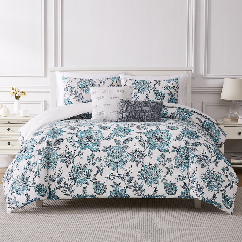 Modern Threads 5-Piece Printed Athenas Comforter Set, King Comforter + 4 Additional Pieces