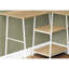 Table d'ordinateur en L pour bureau à domicile, 122 cm (48 po), stratifié naturel, métal blanc, avec tablette de rangement et bureau, options-820628466