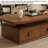 Medieval-style rectangular storage coffee table-1953868139